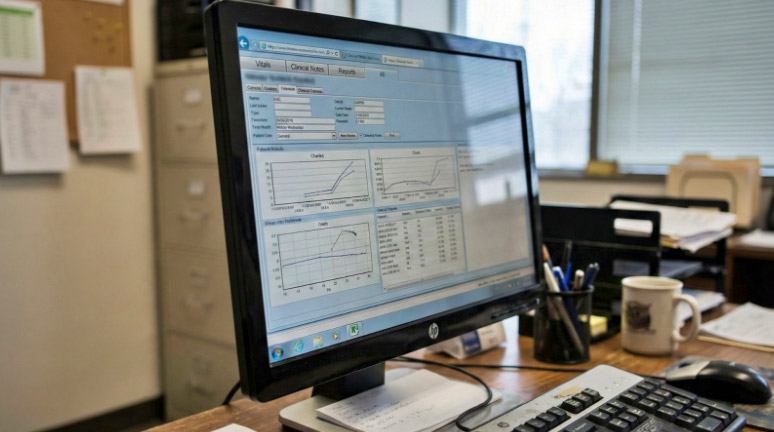 electronic health records computer screen