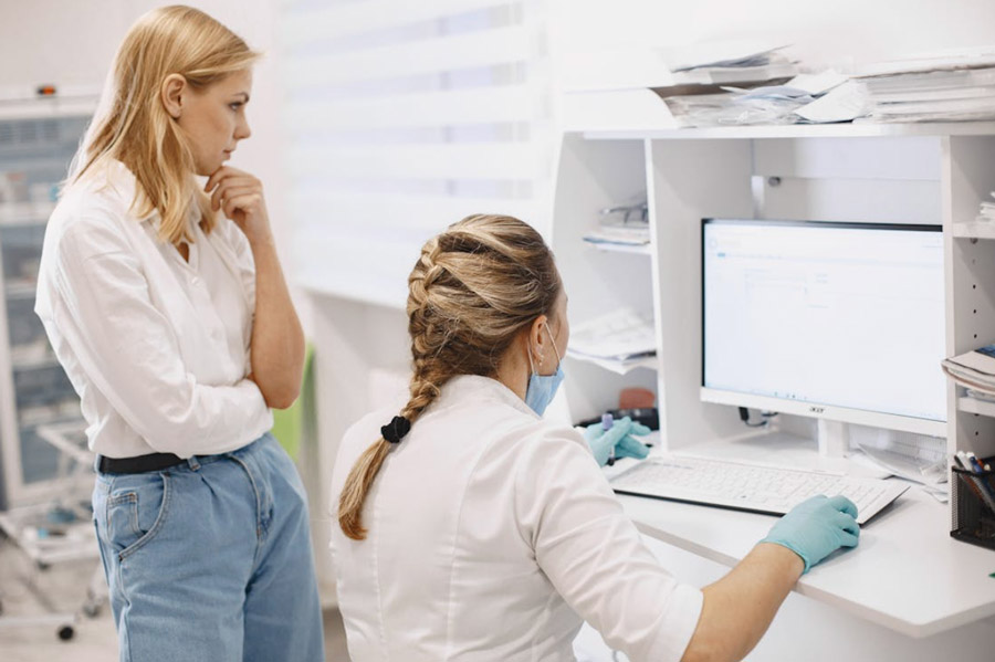 Women Looking at Computer Screen